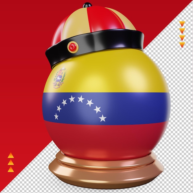 3d chinees nieuwjaar venezuela vlag rendering juiste weergave