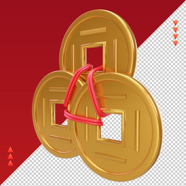 3d Chinees Nieuwjaar Yuan-pictogram die juiste mening teruggeven
