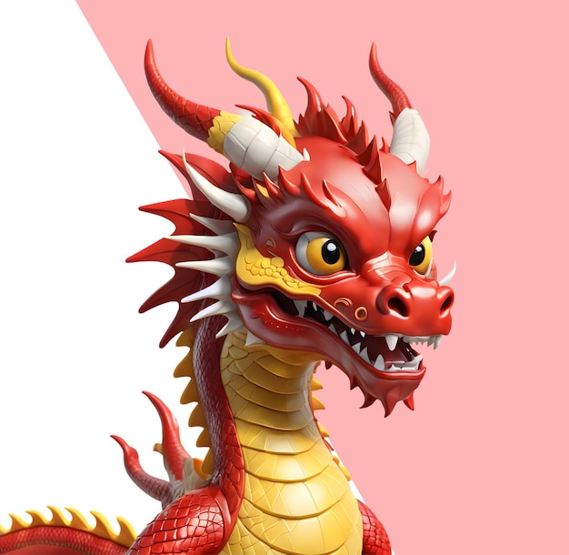 3d chinese draak voor het jaar van de draak