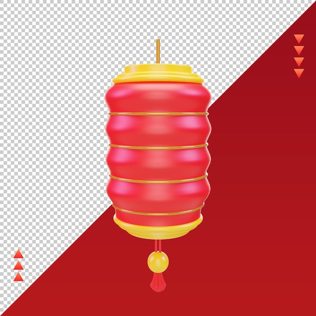 PSD 3d chinese new year chinese lantern icon rendering front view