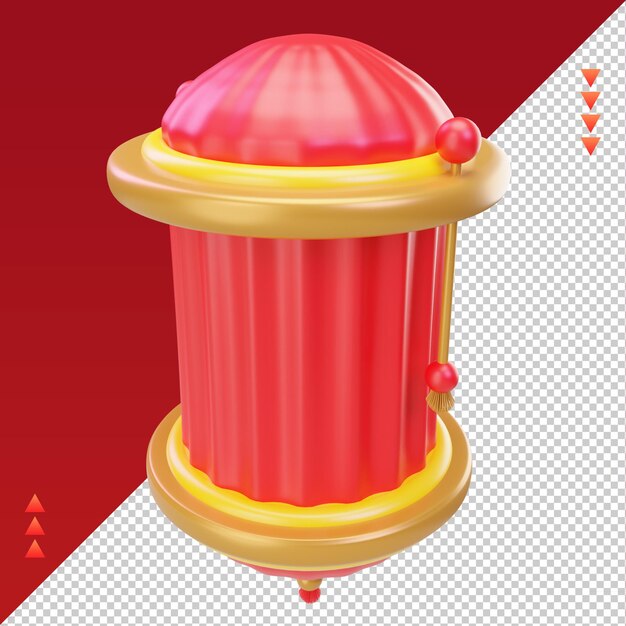 3d chinese new year lantern icon rendering right view