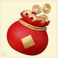 PSD 3d chinese new year ornament