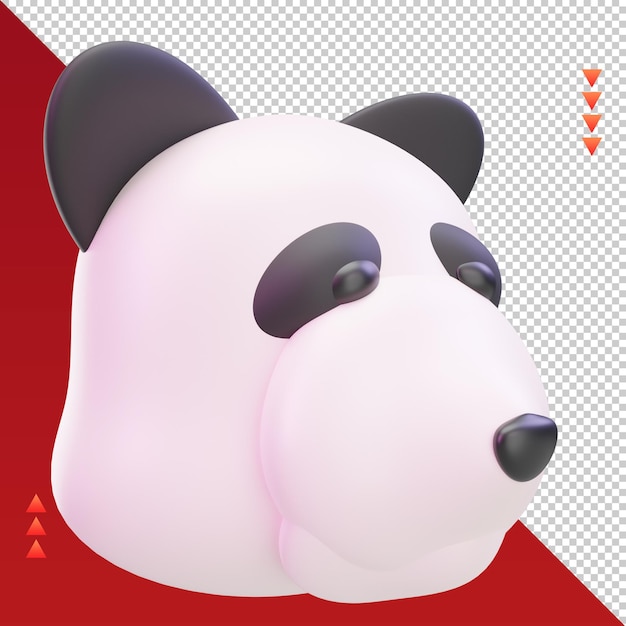 PSD 3d chinese new year panda bear icon rendering left view