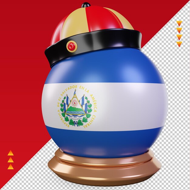 PSD 3d capodanno cinese el salvador bandiera rendering vista giusta