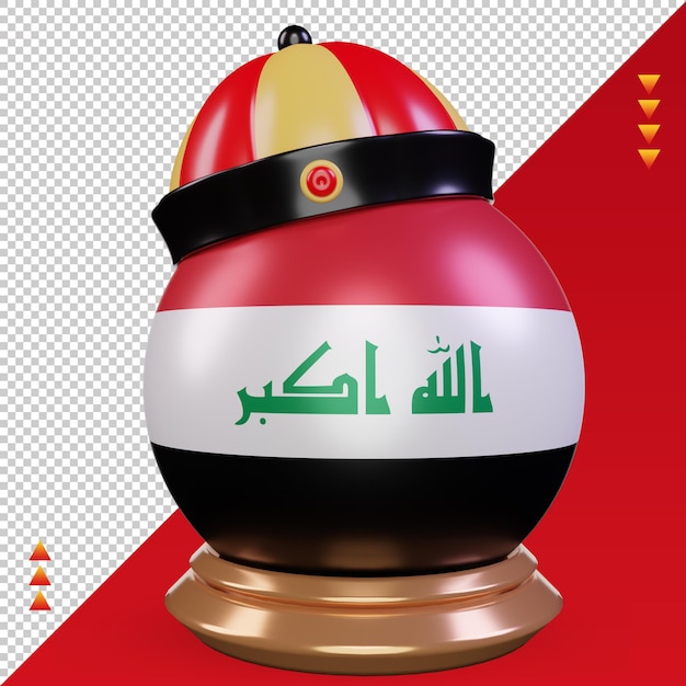 3d chinese newyear Iraq flag rendering front view