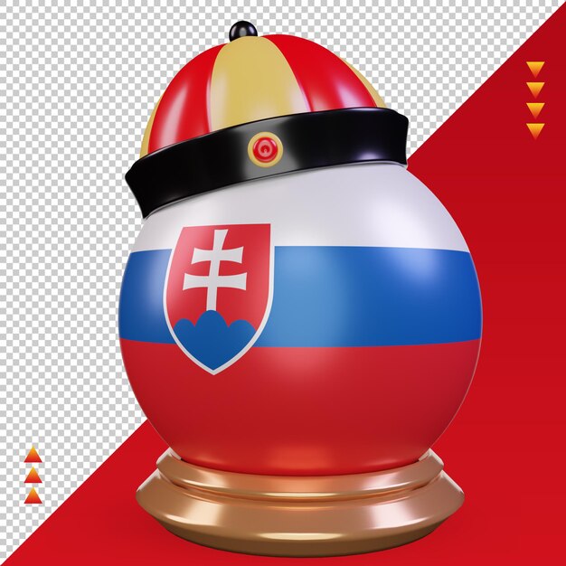 PSD 3d chinese newyear slovakia flag rendering front view