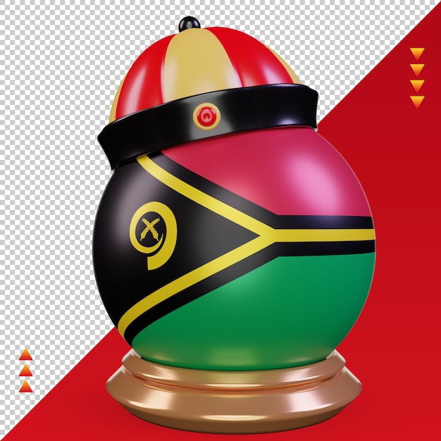 3d chinese newyear vanuatu flag rendering front view