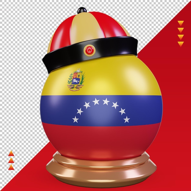 PSD 3d capodanno cinese bandiera venezuela rendering vista frontale