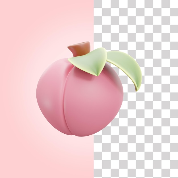 3D Chinese Peach Icon