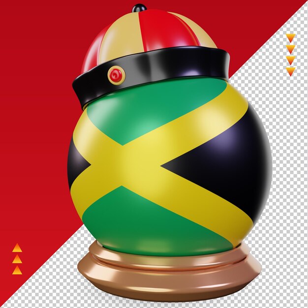 PSD 3d chiński nowy rok flaga jamajki renderujący prawy widok