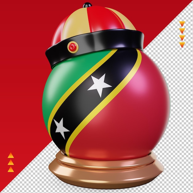 PSD 3d chiński nowy rok flaga st kitts i nevis renderujący prawy widok