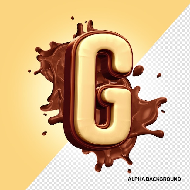 3d chocolade alfabet letter g