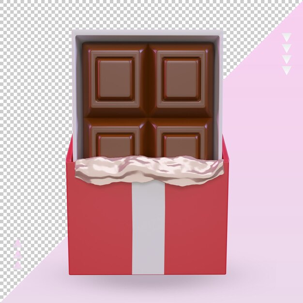 3d-chocolade peru vlag rendering vooraanzicht
