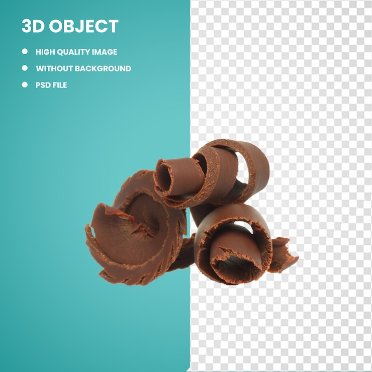 PSD графика шоколадного батончика 3d cupcake