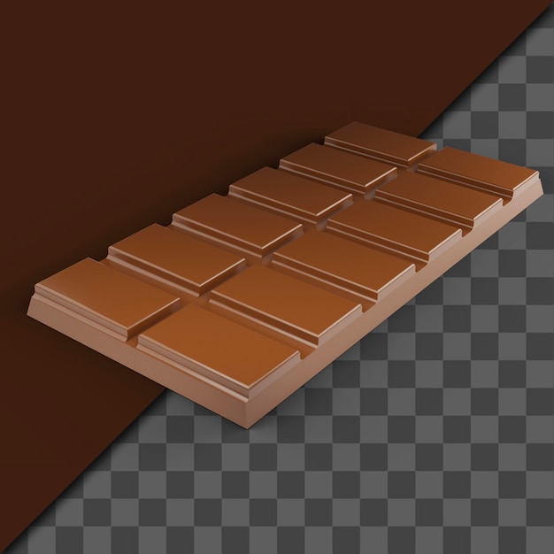 PSD barretta di cioccolato 3d png