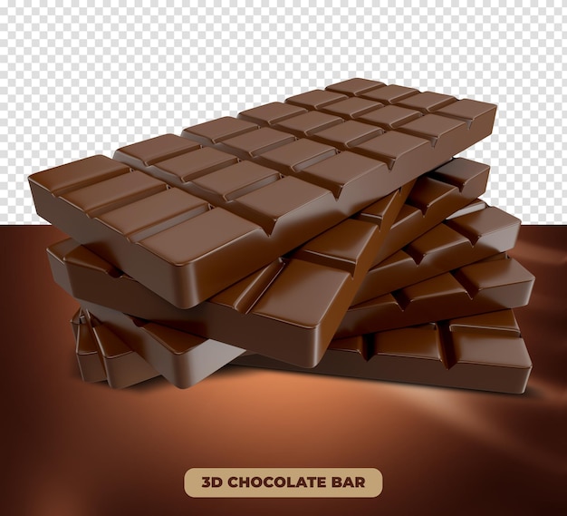 3d chocolate bars for easter composition