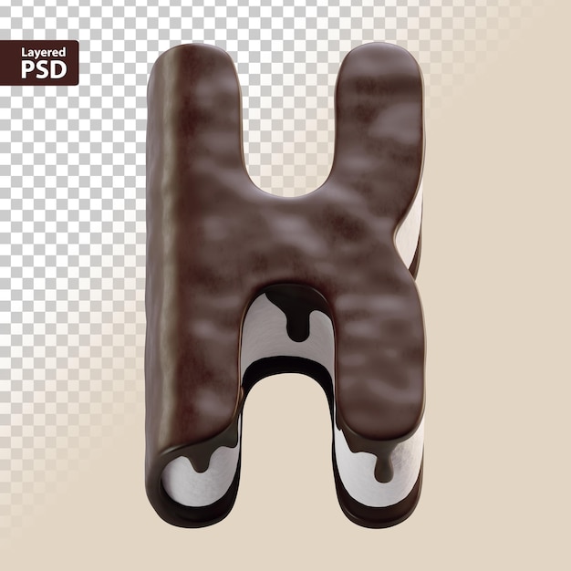 3d chocolate cake letter K