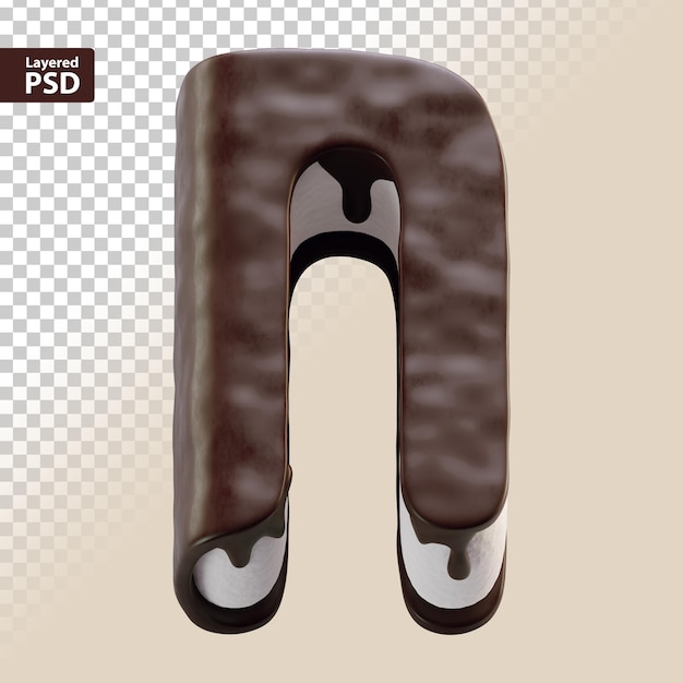 3d chocolate cake letter N