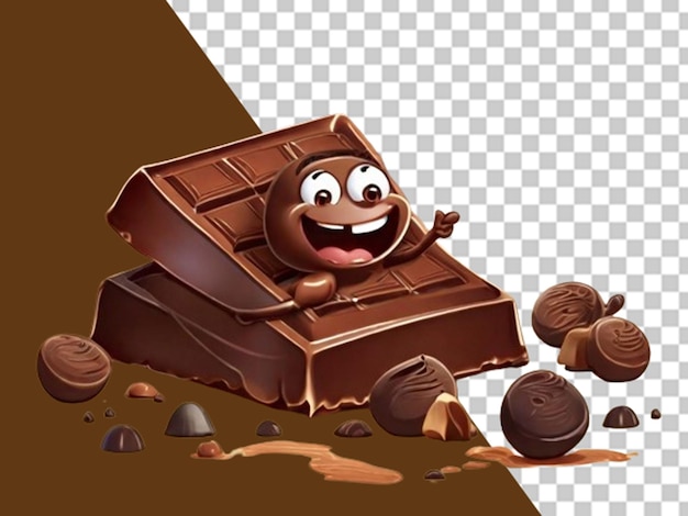 PSD 3d 초콜릿을 위한 초콜릿 데이 컨셉