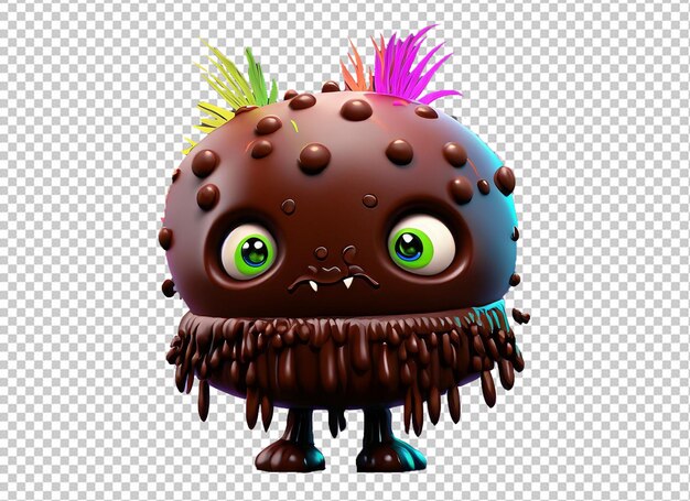 PSD 3d chocolate monster