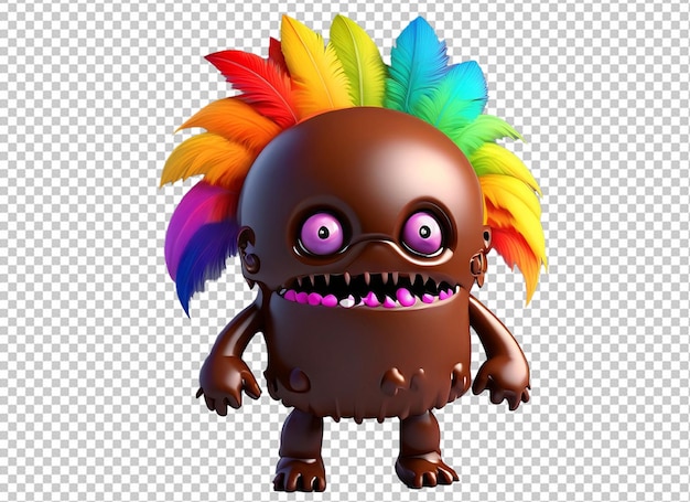 PSD 3d chocolate monster