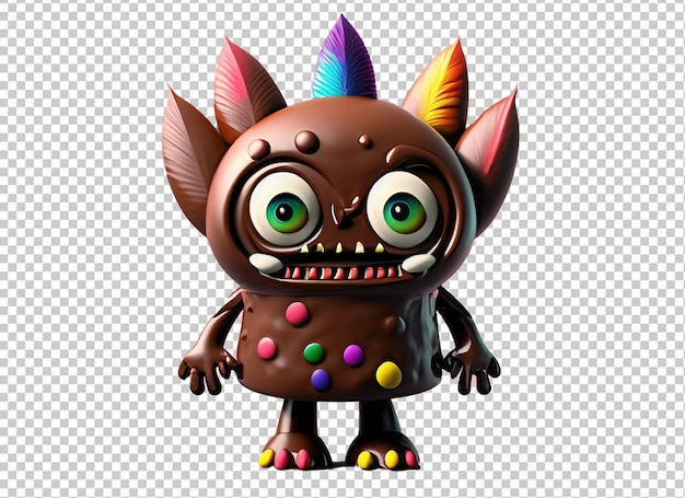 PSD 3d chocolate monster