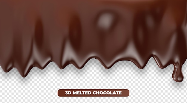 PSD 3d chocolate splash for easter day for advertising campaigns