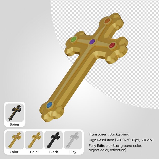 3d christelijk kruis