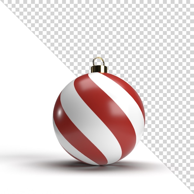 Rendering isolato palla di natale 3d