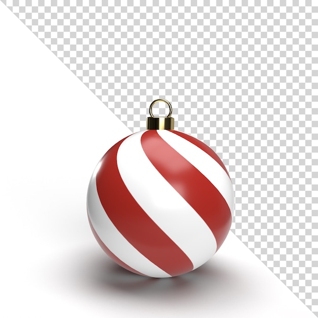 Rendering isolato palla di natale 3d