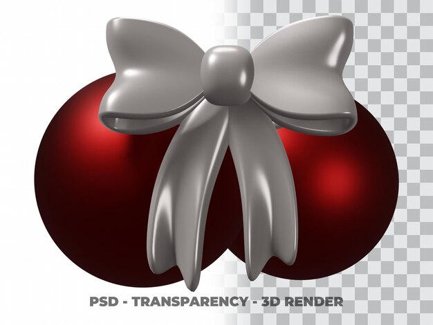 PSD 3d christmas ball with transparency background