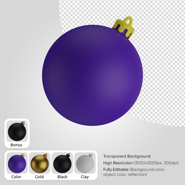 3d christmas ball