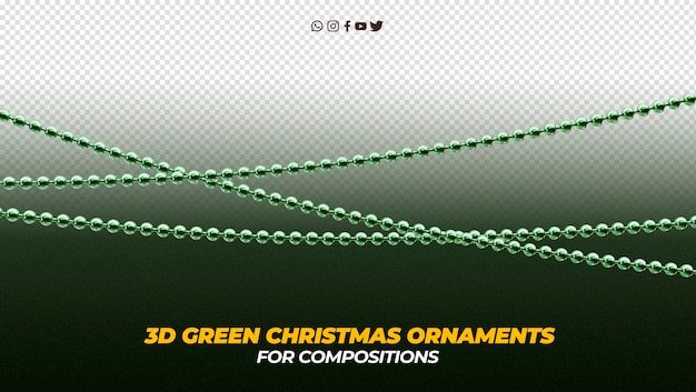 PSD 3d christmas elements for social media ad compositions