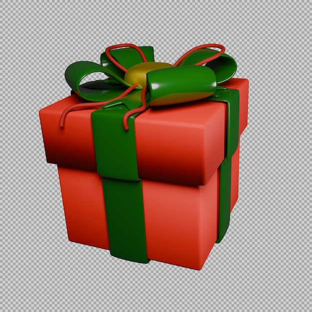 3d christmas gift box