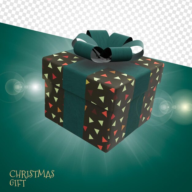 PSD 3d christmas gift for premium composition psd