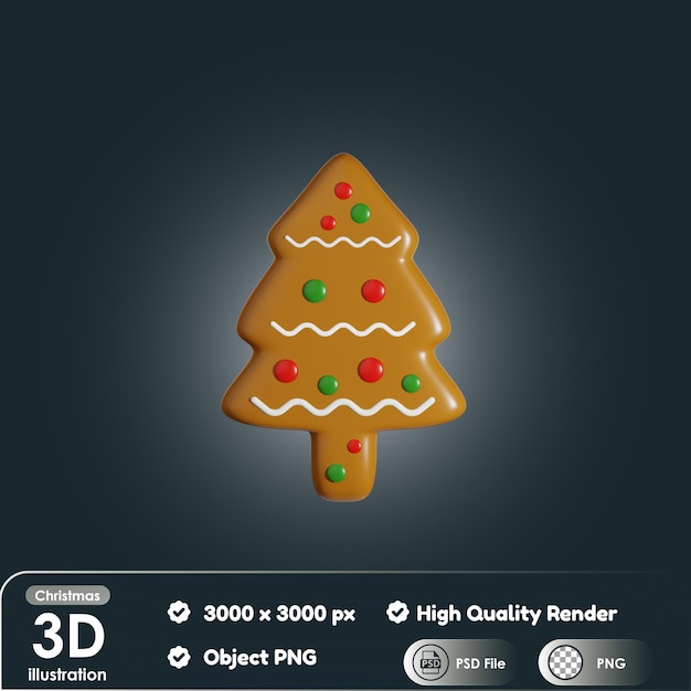 Pan di zenzero di natale 3d