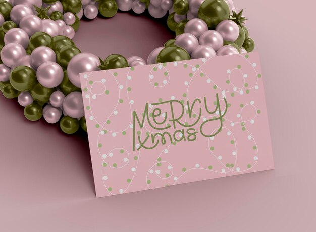 PSD 3d christmas letter mockup