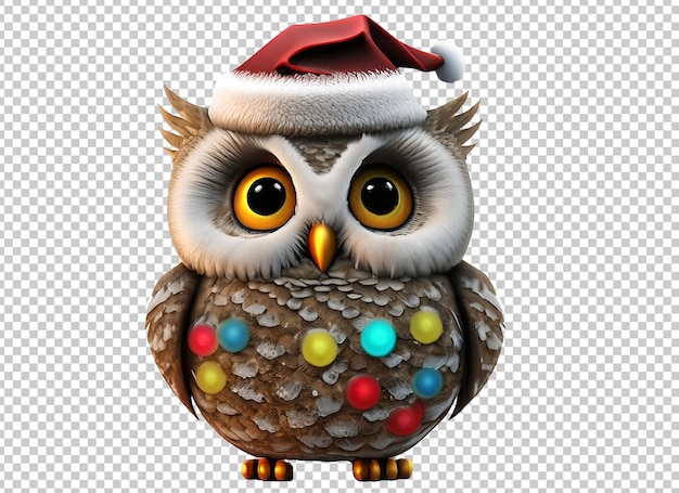 Gufo di natale 3d