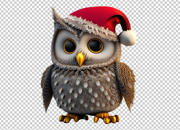 3d christmas owl