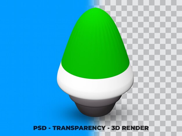 3d christmas pine tree on the pot with transparency background premium psd