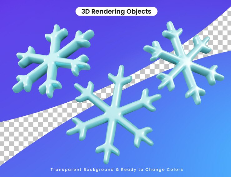 3D 크리스마스 눈송이 컬렉션