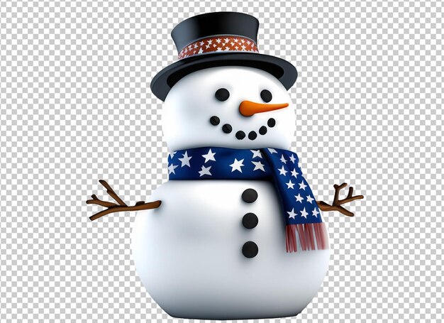 PSD 3d christmas snowman