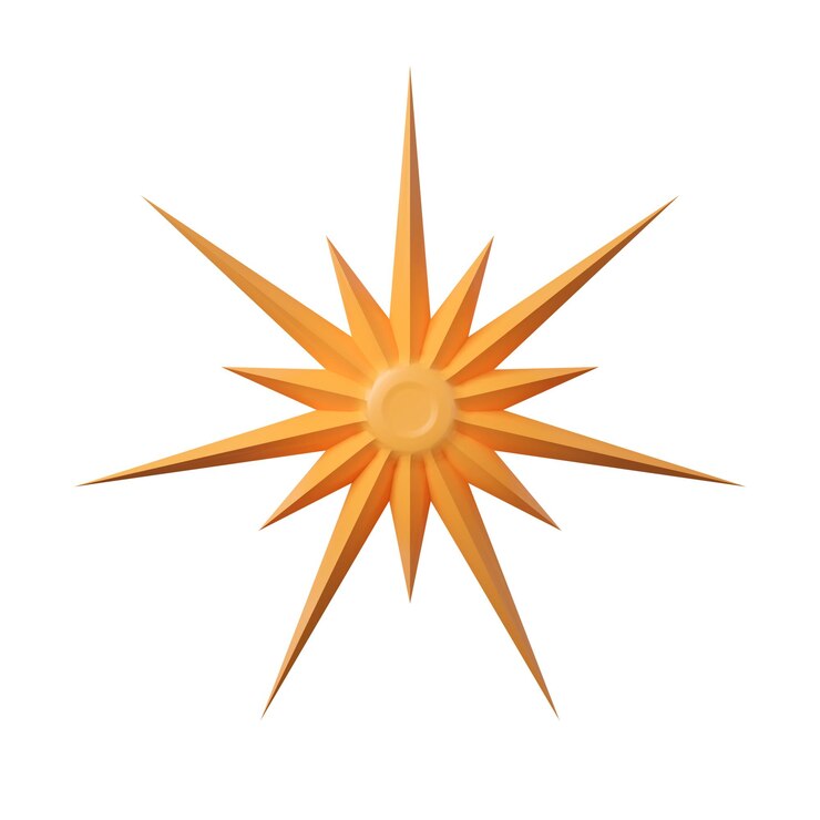 PSD 3d christmas star icon minimal decorative festive conical shape tree new year's holiday decor 3d design element in cartoon style icon isolated on white background 3d illustration