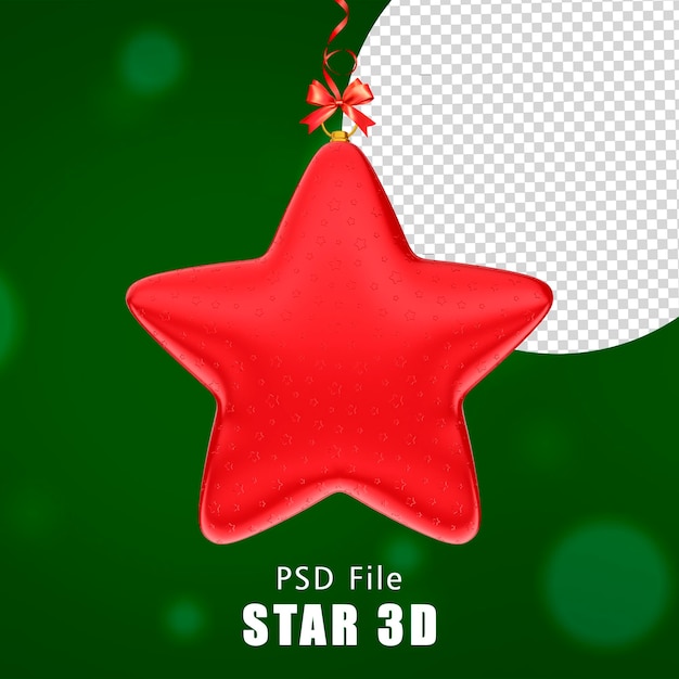 PSD stella di natale 3d