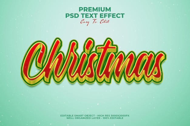 3D Christmas Text Effect