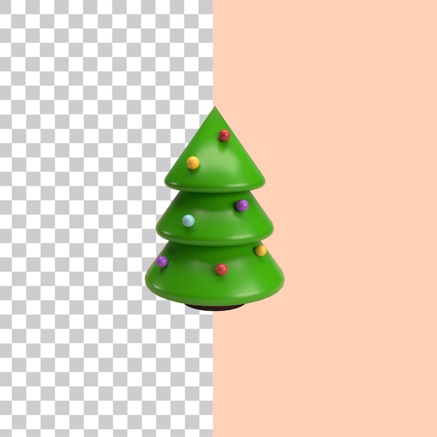 Albero di natale 3d. bene isolato.