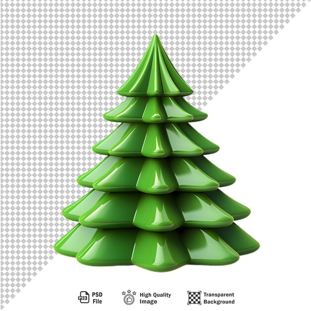 PSD 3d christmas tree isolated on transparent background