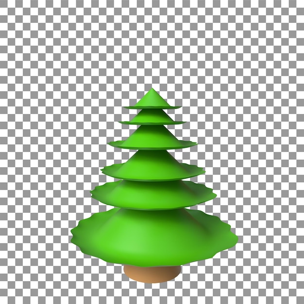 Albero di natale 3d con rendering stella dorata