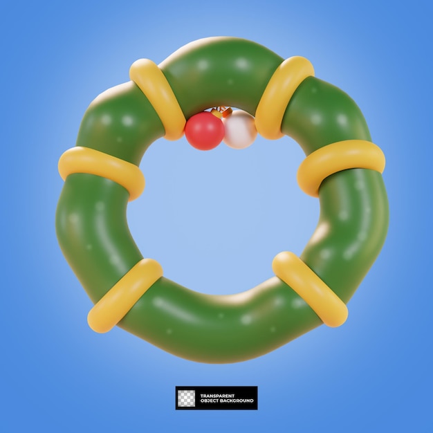 PSD 3d christmas wreath decoration