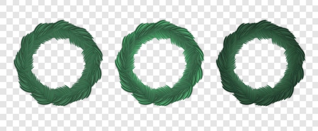 3d christmas wreaths without decoration